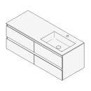 Unterbau GUFO 130,0 x 50,0 x 55,0 cm