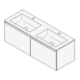 Unterbau GUFO 130,0 x 45,0 x 47,0 cm