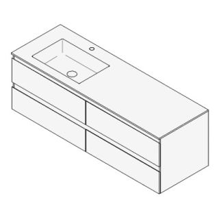 Unterbau GUFO 150,0 x 50,0 x 55,0 cm