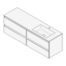 Unterbau GUFO 150,0 x 50,0 x 47,0 cm