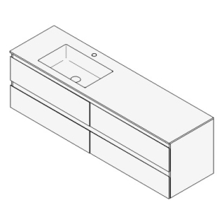 Unterbau GUFO 160,0 x 50,0 x 47,0 cm