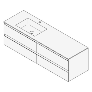 Unterbau GUFO 160,0 x 50,0 x 55,0 cm