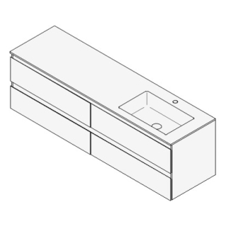 Unterbau GUFO 160,0 x 50,0 x 47,0 cm