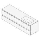 Unterbau GUFO 160,0 x 50,0 x 47,0 cm