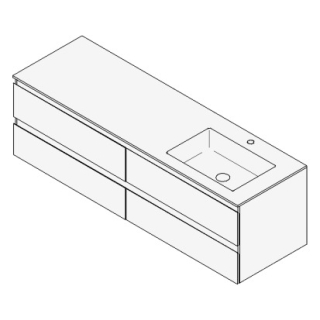 Unterbau GUFO 160,0 x 50,0 x 55,0 cm