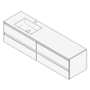Unterbau GUFO 180,0 x 50,0 x 55,0 cm