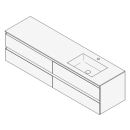 Unterbau GUFO 180,0 x 50,0 x 55,0 cm