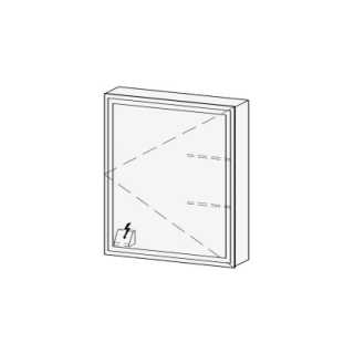 Spiegelschrank LORETO LED AP 60,7 x 70,6 x 14,8 cm