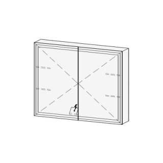 Spiegelschrank LORETO LED AP 90,7 x 70,6 x 14,8 cm