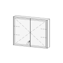 Spiegelschrank LORETO LED AP 90,7 x 70,6 x 14,8 cm