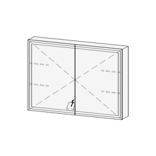 Spiegelschrank LORETO LED AP 100,7 x 70,6 x 14,8 cm