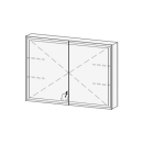 Spiegelschrank LORETO LED AP 100,7 x 70,6 x 14,8 cm