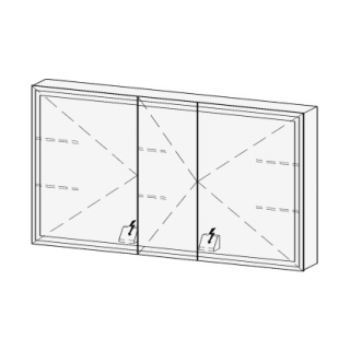 Spiegelschrank LORETO LED AP 130,7 x 70,6 x 14,8 cm