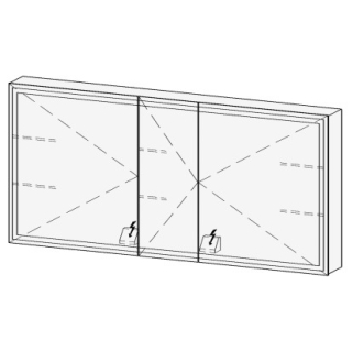 Spiegelschrank LORETO LED AP 150,7 x 70,6 x 14,8 cm