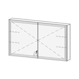 Spiegelschrank LORETO LED UP 120,7 x 70,6 x 14,8 cm