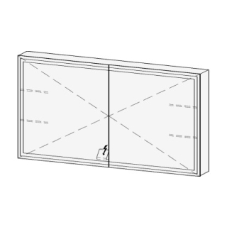 Spiegelschrank LORETO LED UP 130,7 x 70,6 x 14,8 cm