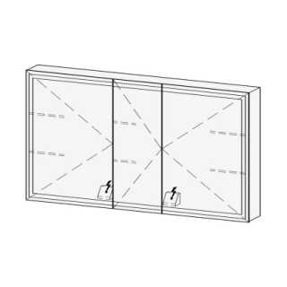 Spiegelschrank LORETO LED UP 130,7 x 70,6 x 14,8 cm