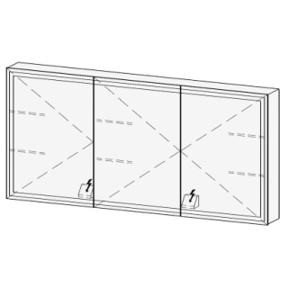 Spiegelschrank LORETO LED UP 150,7 x 70,6 x 14,8 cm