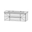 Unterbau Vanity-Living Square Style 130