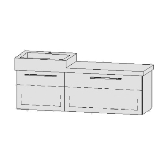 Unterbau Vanity-Living City Easy 150