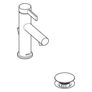 Waschtischmischer IXMO m. Ablgarn., Auslad. 147 mm, schwarz m.