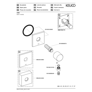 Wandanschlussbogen IXMO Roset. eckig, schwarz matt