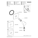 Wandanschlussbogen IXMO Roset. eckig, schwarz matt