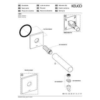 Wanneneinlauf IXMO schwarz matt, Roset. eckig, 90x90 mm