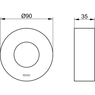 Verlängerungs-Rosette IXMO für Thermostat