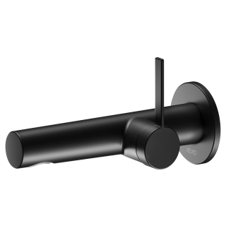 Sichtteil Wandmischer IXMO o. Ablgarn., Ausld. 187 mm, schwarz