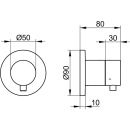 Sichtteil Umstellventil IXMO Rosette rund, schwarz matt