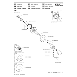 Sichtteil Umstellventil IXMO Rosette rund, schwarz matt