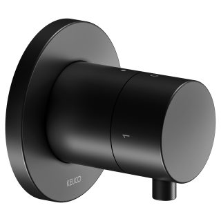 Sicht. Ab-Umstellventil IXMO Rosette rund, schwarz matt