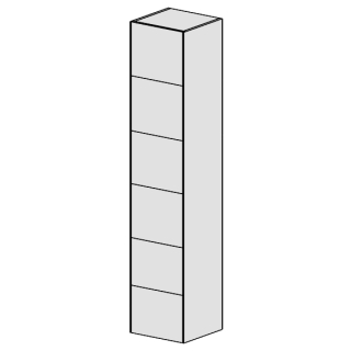 Hochschrank FIT 35 cm B: 35 H: 168 T: 33,3 cm