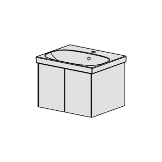 Möbel Acanto-Raffinato 60 cm B: 60 H: 44,2, T: 48 cm