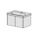 Möbel Acanto-Raffinato 75 cm B: 75 H: 44,2 T: 48 cm