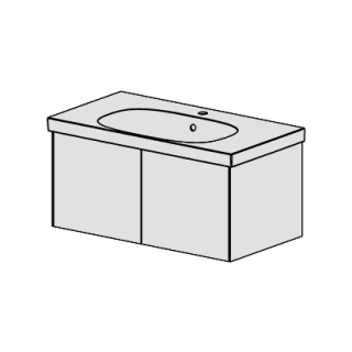 Möbel Acanto-Raffinato 90 cm B: 90 H: 44,2, T: 48 cm