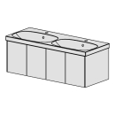 Möbel Acanto-Raffinato 120 cm B: 120, H: 44,2 T: 468 cm