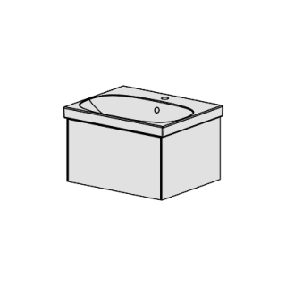 Möbel Acanto-Raffino 60 cm B: 60, H: 37,2, T: 48 cm