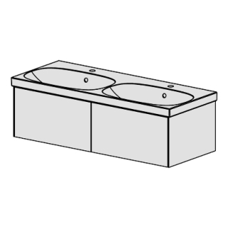 Möbel Acanto-Raffino 120 cm B: 120, H: 37,2 T: 48 cm