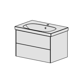 Möbel Acanto-Raffinato 75 cm B: 75 H: 51,2 T: 48 cm