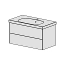 Möbel Acanto-Raffinato 90 cm B: 90 H: 51,2 T: 48cm