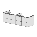 Unterbau Glano Top 150 cm B: 150, H: 46, T: 50,7 cm