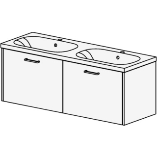 Möbel  ProCasa Tre 130 cm B:130, H:47.5, T:45 cm