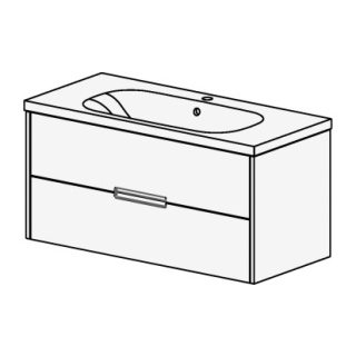 Möbel ProCasa Tre 100 cm B:100, H:47.5, T:45 cm