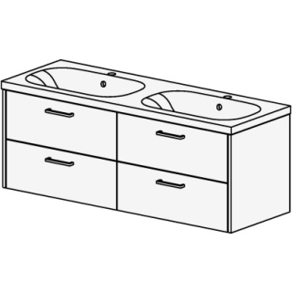 Möbel ProCasa Tre 130 cm B:130, H:47.5, T:45 cm