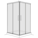 Eckeinstieg Duscholux Bella Vita 3 Plus