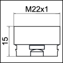 Adapter für NS Snap Strahlf. Messing verchromt M22X1...