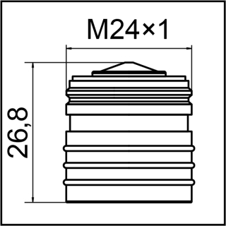 Mini Ecobooster Kunststoff schwarz M24X1 18041090