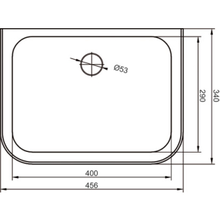 Ausgussbecken mit Überlauf Stahl emailliert weiss 510 X 330 X 375 MM 34700053